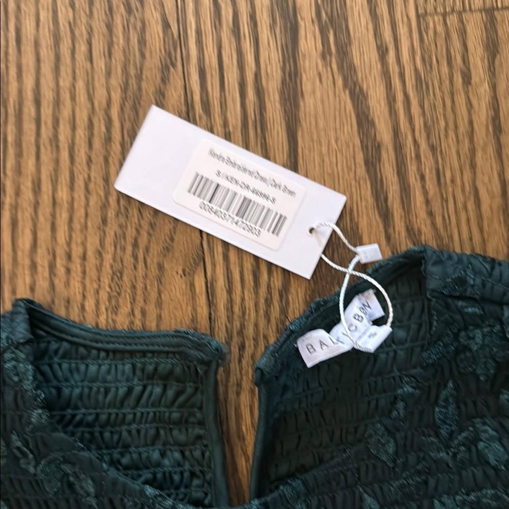 Kendra Dark Green Embroidered Dress - Picture 4 of 4
